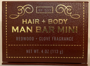 San Francisco Soap Company Hair + Body "Man Bar Mini"