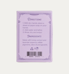 Paper Travel Soap
