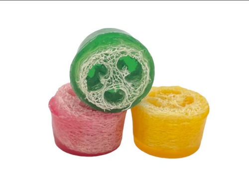 Mini Loofah Glycerin Soap